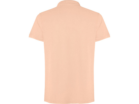 Рубашка поло Cobain унисекс, светло-абрикосовый выстиранный - рис 2.