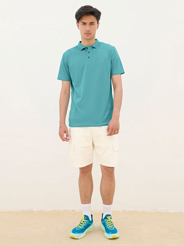 Рубашка поло унисекс Pitcher, серая - рис 6.