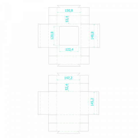 Коробка с прозрачным окошком квадратная (15 см) - рис 5.