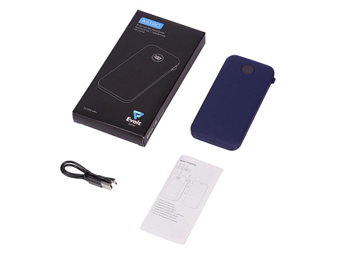 Внешний беспроводной аккумулятор с подсветкой лого Astro, 10000 mAh, темно-синий - рис 10.