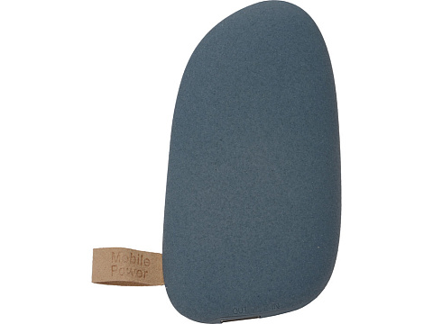 Внешний аккумулятор в форме камня Stone, 5200 mAh, серо-синий - рис 4.