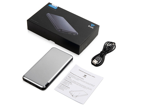 Внешний аккумулятор Forge, Evolt, металл, 10000mah, белый (P) - рис 7.