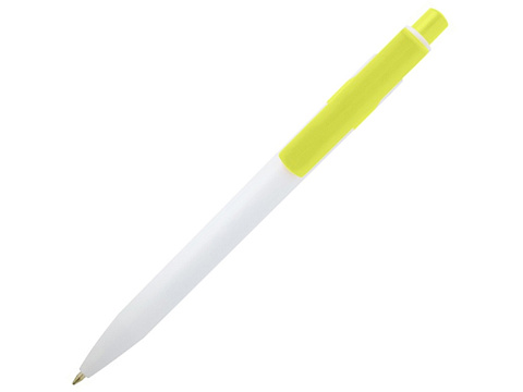 Unica шариковая ручка из переработанной пластмассы - Зеленый лайм (синие чернила)