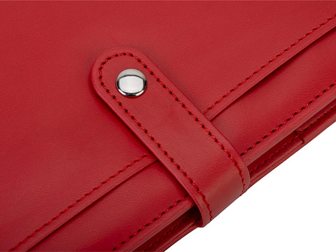 Блокнот-кошелек с сменным блоком А6 Wall Street, 64 листа, красный - рис 7.