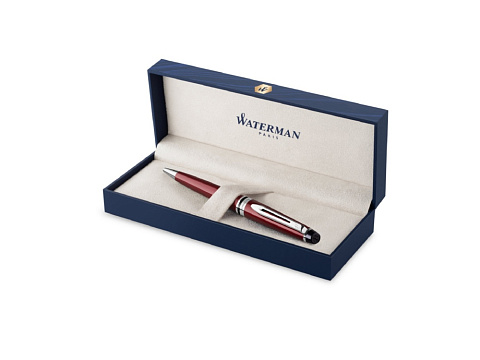 Шариковая ручка Waterman Expert Dark Red Lacquer CT Black, стержень: M, цвет чернил: blue. - рис 2.