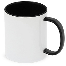Керамическая кружка со стеклянной ручкой для сублимации Charm, черный