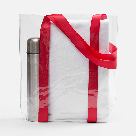 Шопер Clear Fest, ver.2, прозрачный с красными ручками - рис 5.