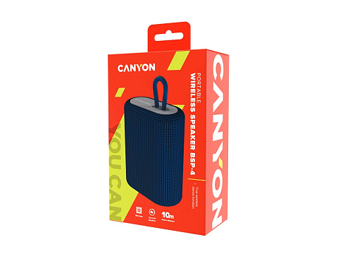 Портативная беспроводная колонка Canyon BSP-4, 5W, 1200mAh, синяя - рис 6.