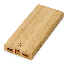 Внешний беспроводной аккумулятор из бамбука "Bamboo Air", 10000 mAh