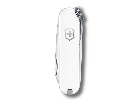 Нож-брелок VICTORINOX Classic SD Colors Falling Snow, 58 мм, 7 функций, белый - рис 2.