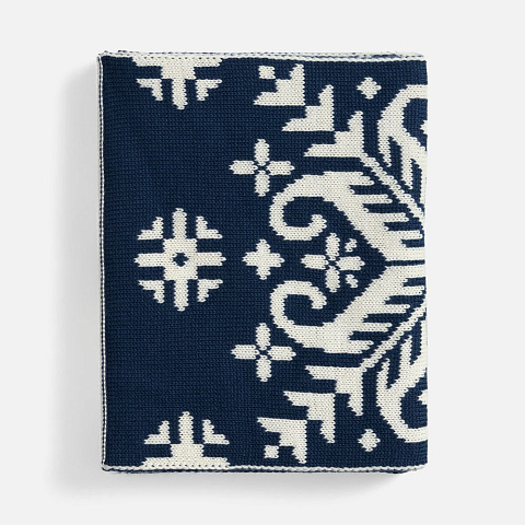 Шарф Wintertude L, синий с белым - рис 4.