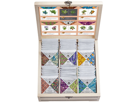 Подарочный набор с пакетированным чаем в деревянной шкатулке без лого - рис 3.