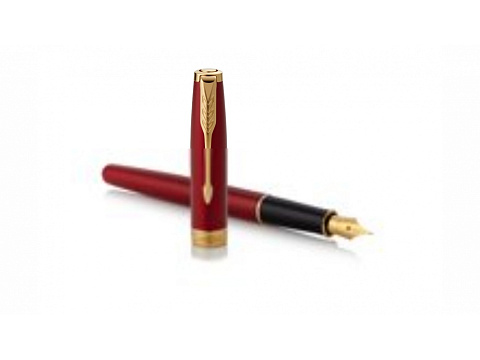 Перьевая ручка Parker Sonnet , Lacquer Intense Red GT, перо: F, цвет чернил: black, в подарочной упаковке - рис 3.