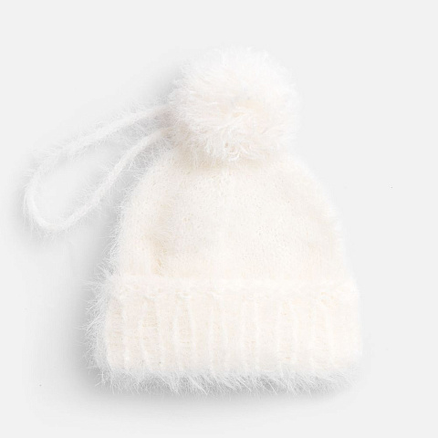 Подвеска на елку «Вьюшка», шапочка, белая