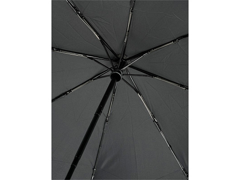 Автоматический складной зонт Bo из переработанного ПЭТ-пластика, черный - рис 4.