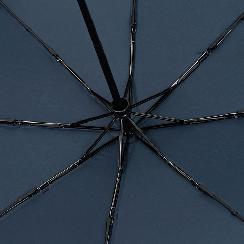 Зонт складной Smooth Move с плавным закрытием, темно-синий - рис 4.