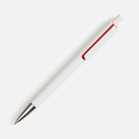 Ручка шариковая Dominanta, белая с красным - рис 4.