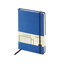 Блокнот А5 Megapolis Velvet на резинке, синий (Р)