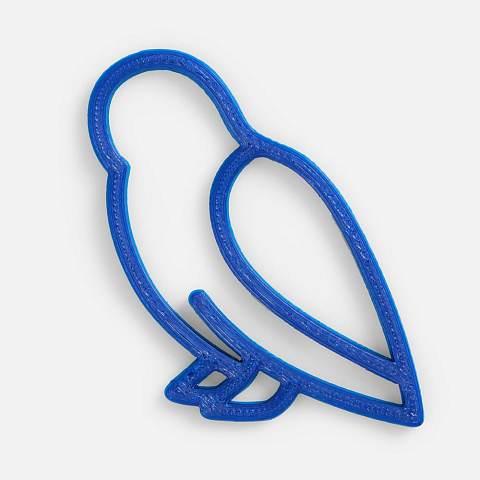 Подвеска «Сова», 3D-печать, синяя - рис 2.