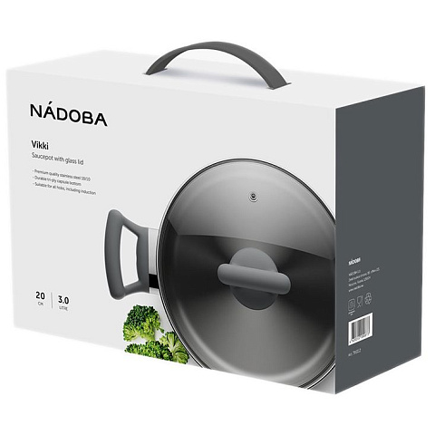 Кастрюля со стеклянной крышкой Vikki - рис 4.
