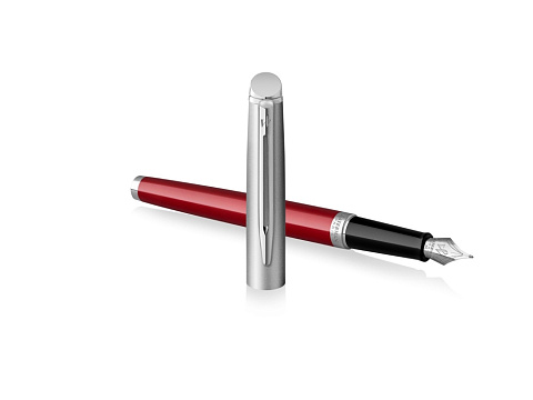 Перьевая ручка Waterman Hemisphere Entry Point Stainless Steel with Red Lacquer в подарочной упаковке - рис 3.