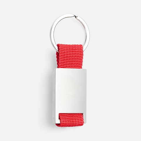 Брелок Inlet с тканевой вставкой, красный