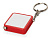 Брелок-рулетка, 1 м., белый/красный - миниатюра