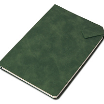 Блокнот А5 в гибкой обложке Chaplin, зеленый