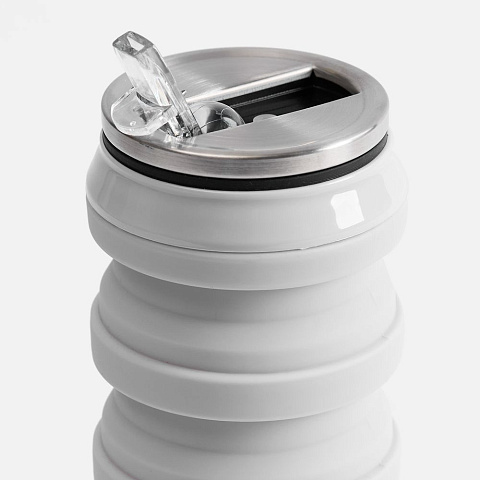 Складная бутылка для воды Folla, серая - рис 5.