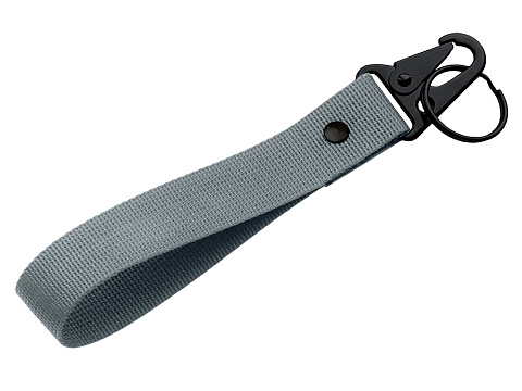 Ремувка Force с усиленным карабином, 2,5 см, серый/черный