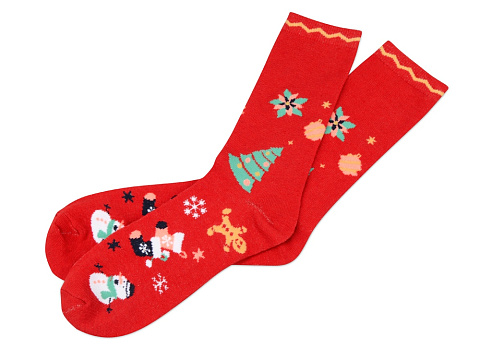 Носки в шаре Рождество мужские, красный - рис 2.