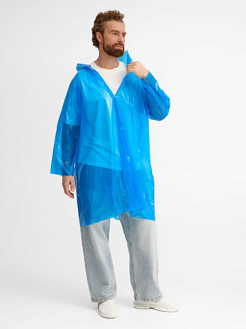 Дождевик-плащ CloudTime с печатью в один цвет на заказ - рис 13.